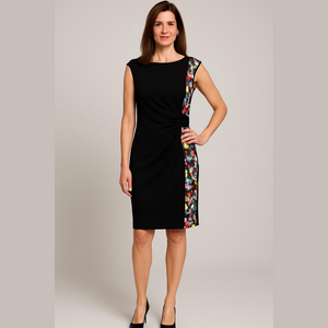 Shelby & Palmer Black Dress with Colorful Side Panel